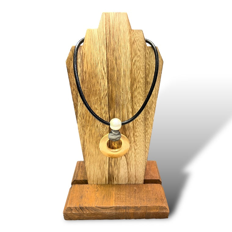 Cord & Open Circle Necklace