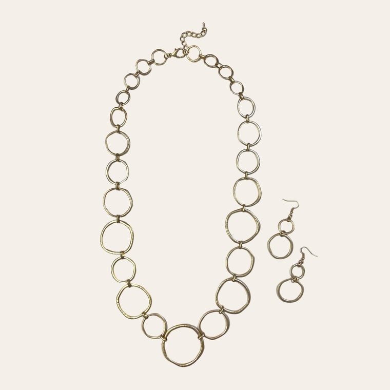 Multi Circle Necklace Set