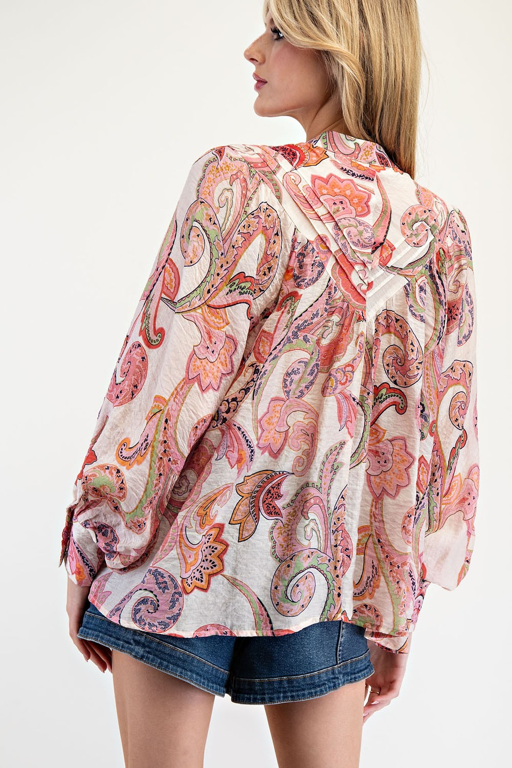 Paisley Print Bubble Slv