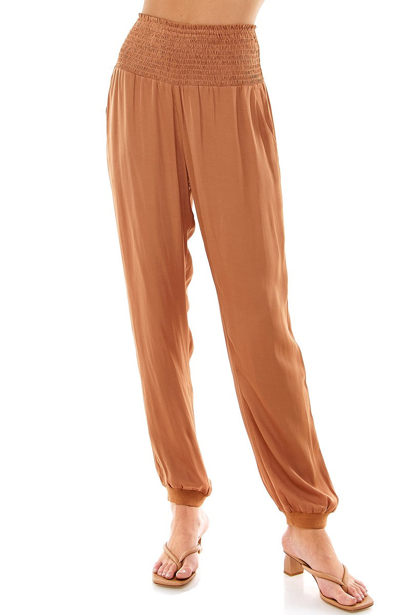 Smocked Waist Jogger