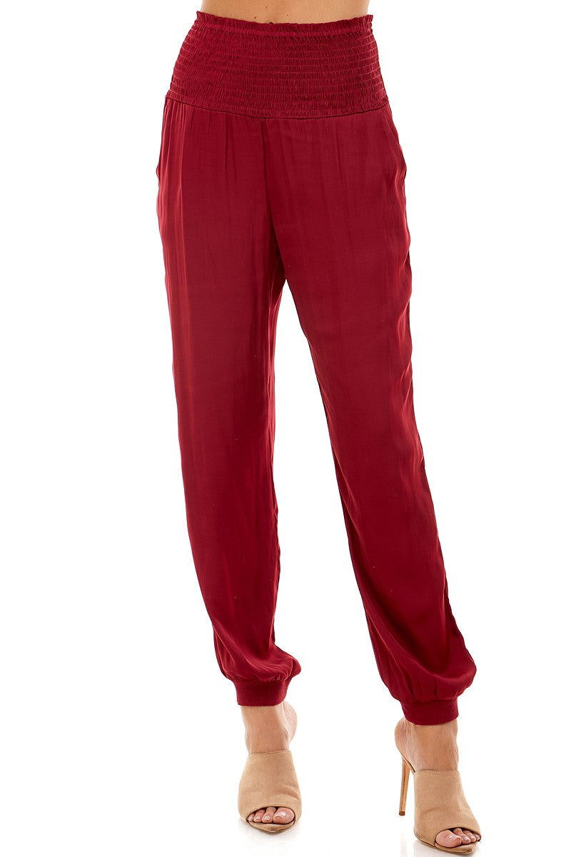 Smocked Waist Jogger