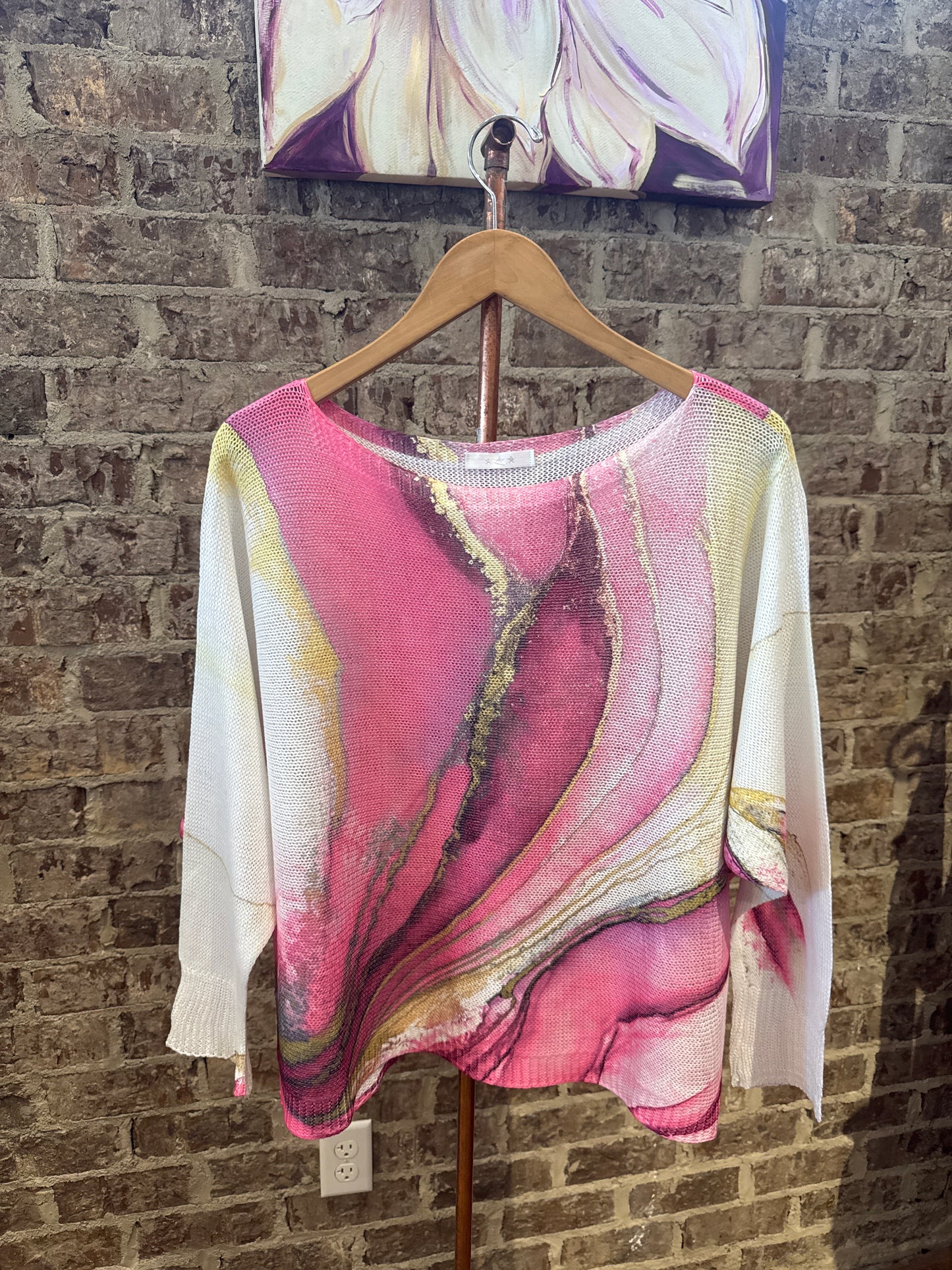 Marble Print Sweater