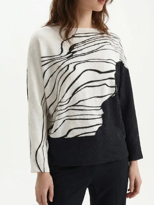 Amelia River BLK/WHT Top