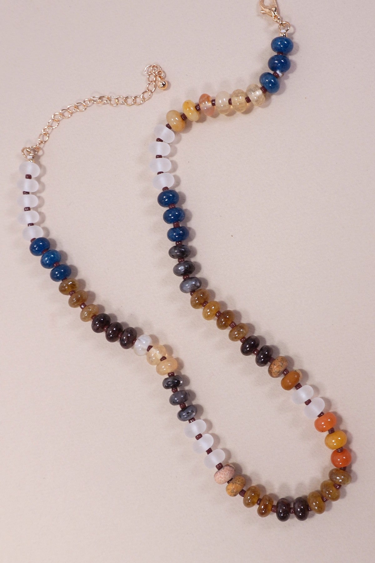 Agate Glass Bead Necklace