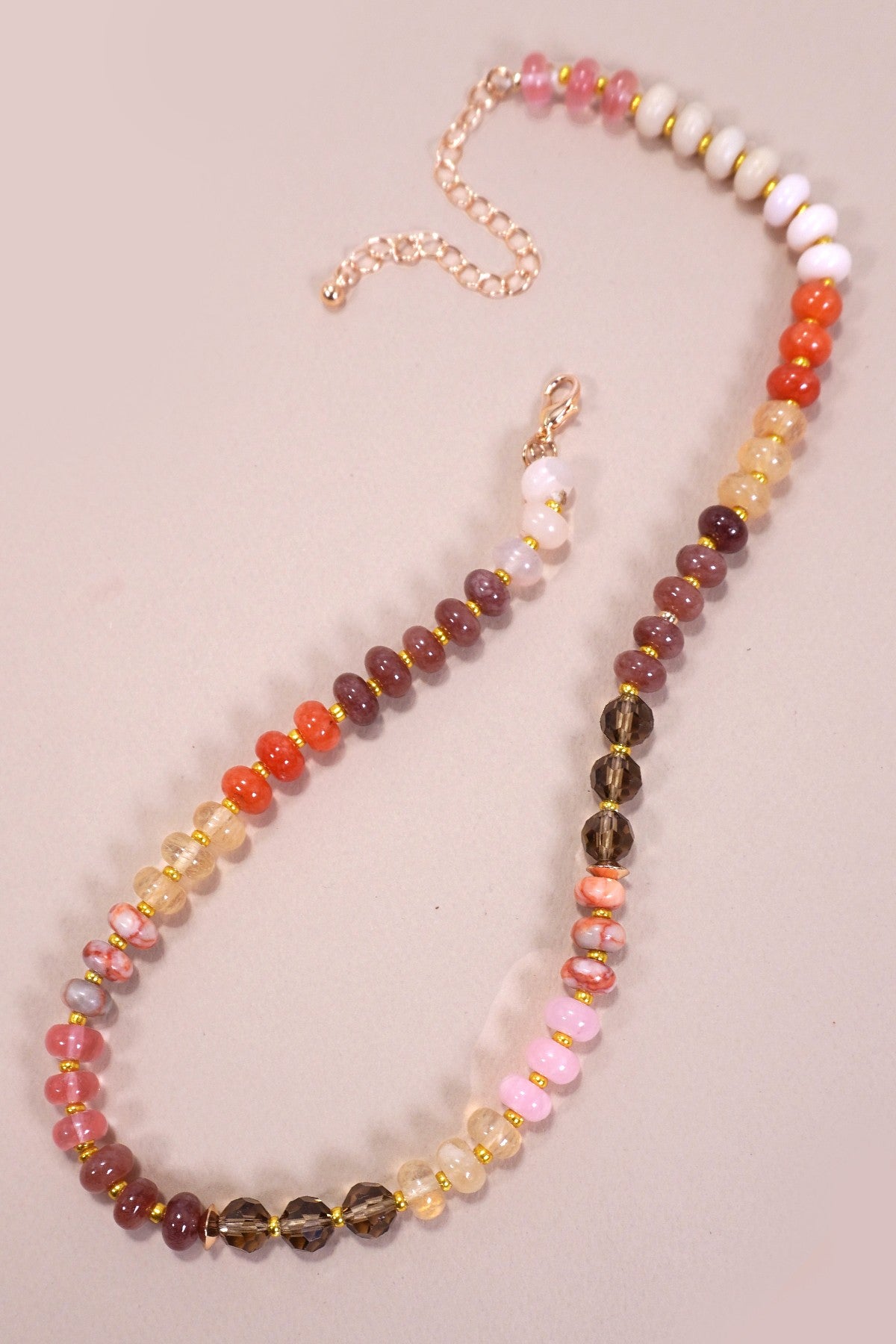 Agate Glass Bead Necklace