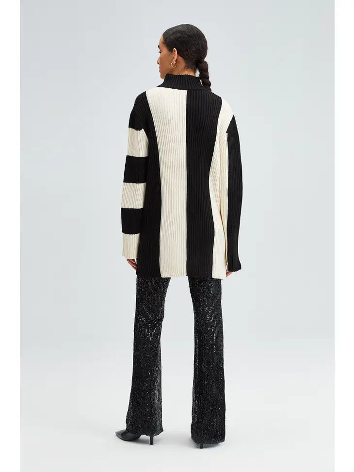 Assym Stripe Sweater