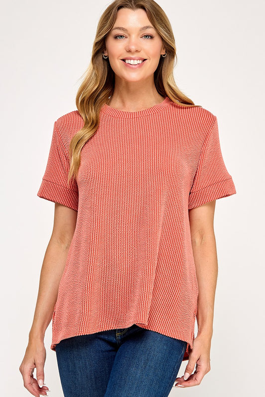 Ribbed comfy tee