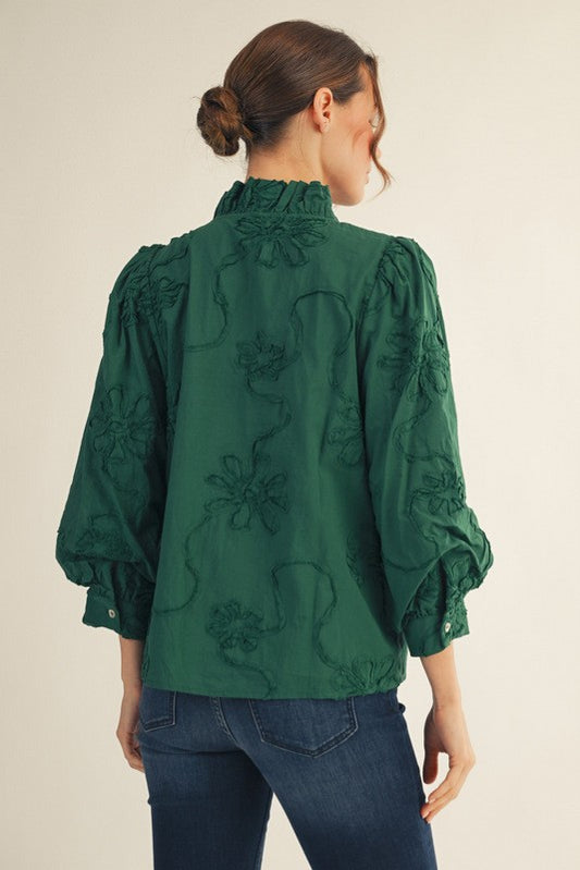 Button Floral Top