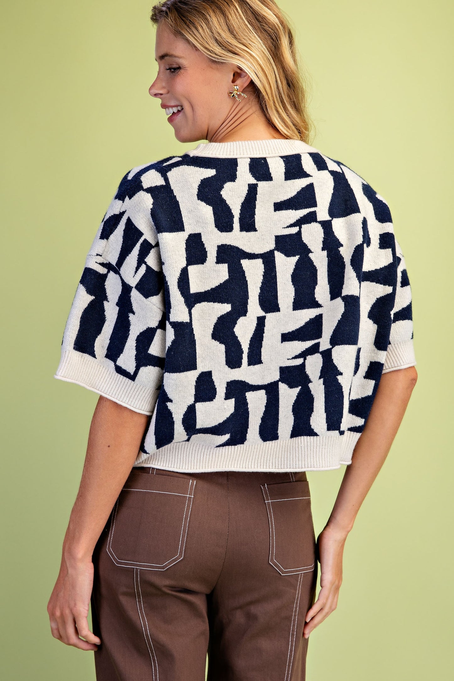 geo tech print sweater