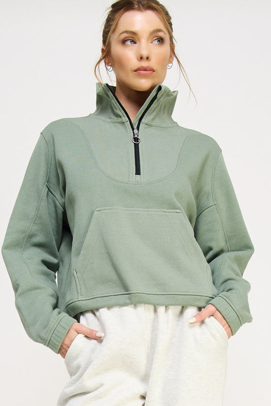 French Terry Half Zip