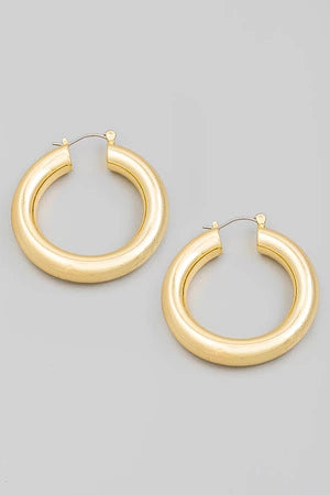 Tube Latch Hoop Earring