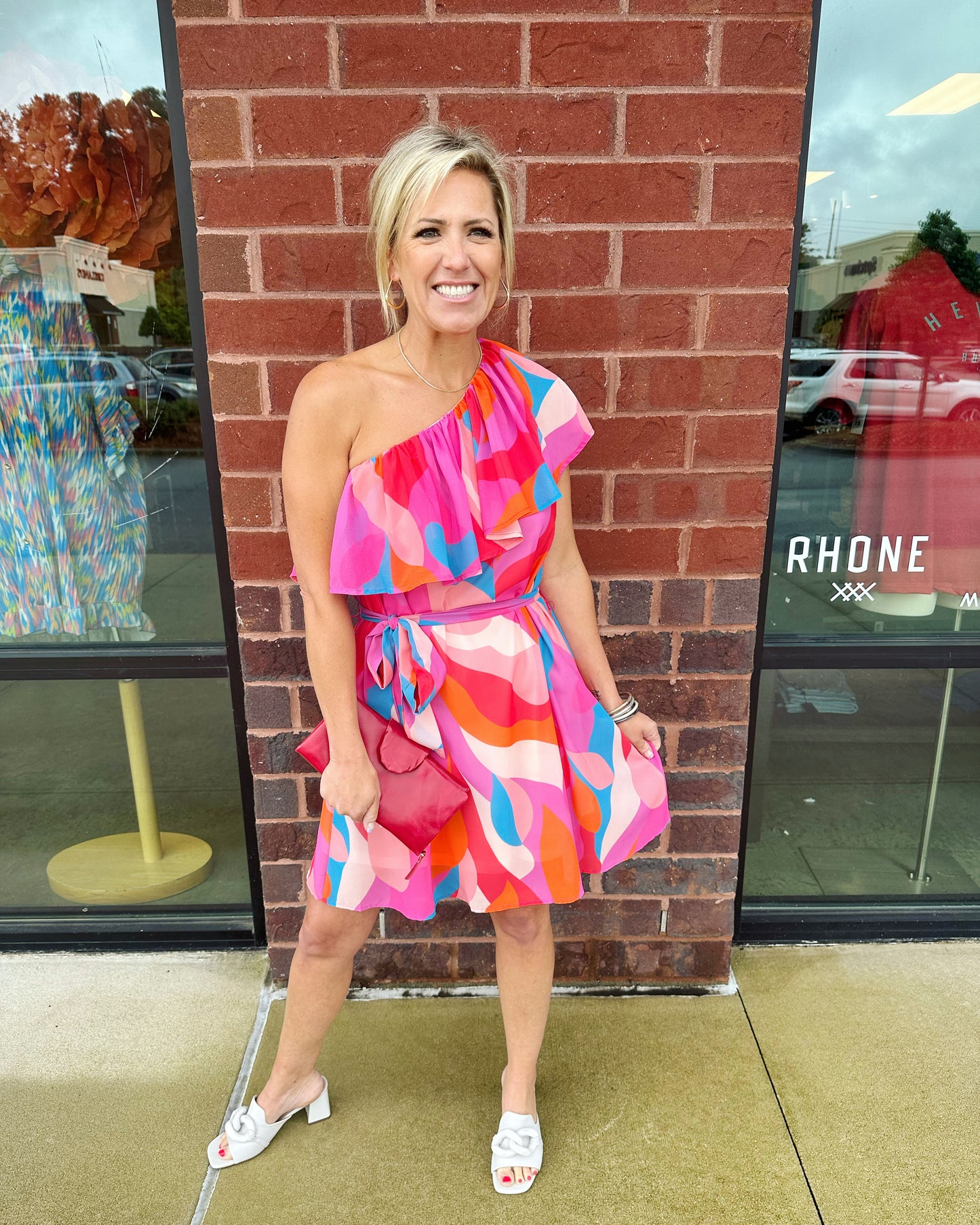 Ruffle One Shoulder Dress