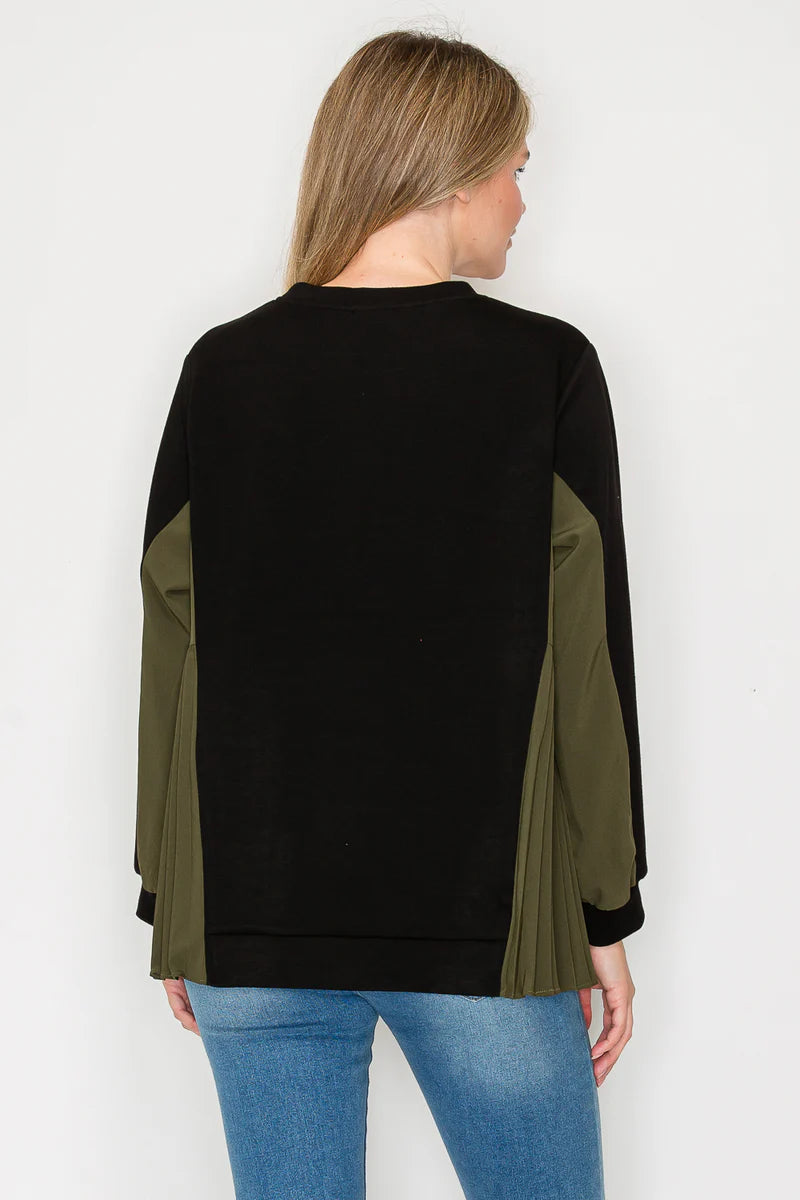 Joan Pleat Knit Top