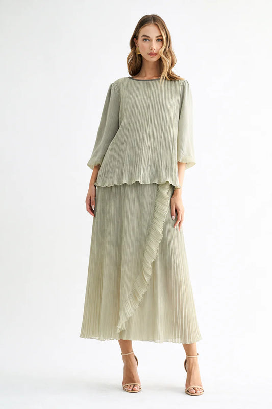 Pleated Skirt Set