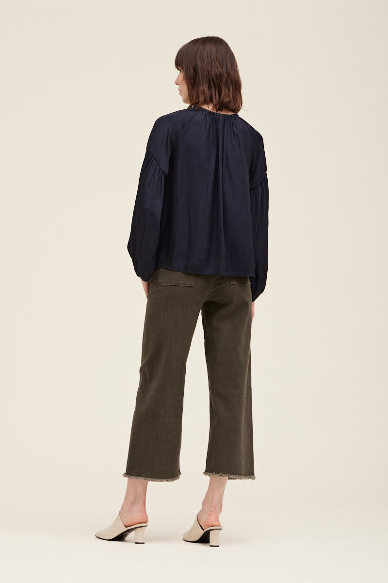 Satin Long Sleeve Blouse