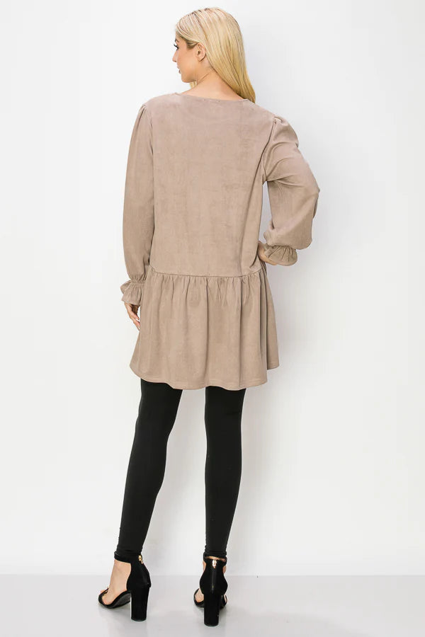 Stretch Suede Tunic