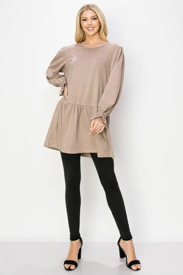 Stretch Suede Tunic