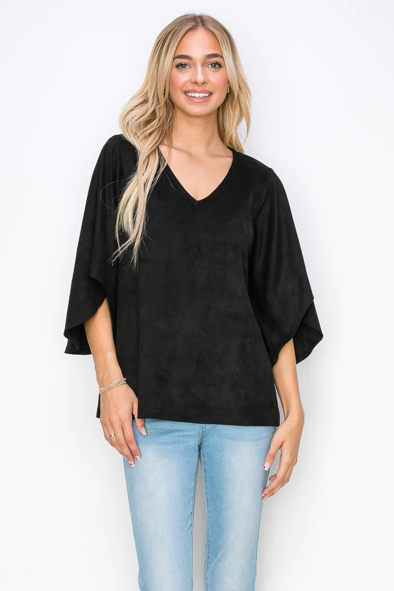 V-Neck Suede