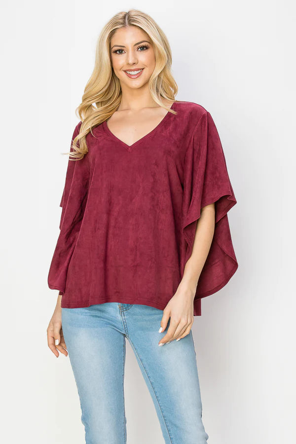 V-Neck Suede