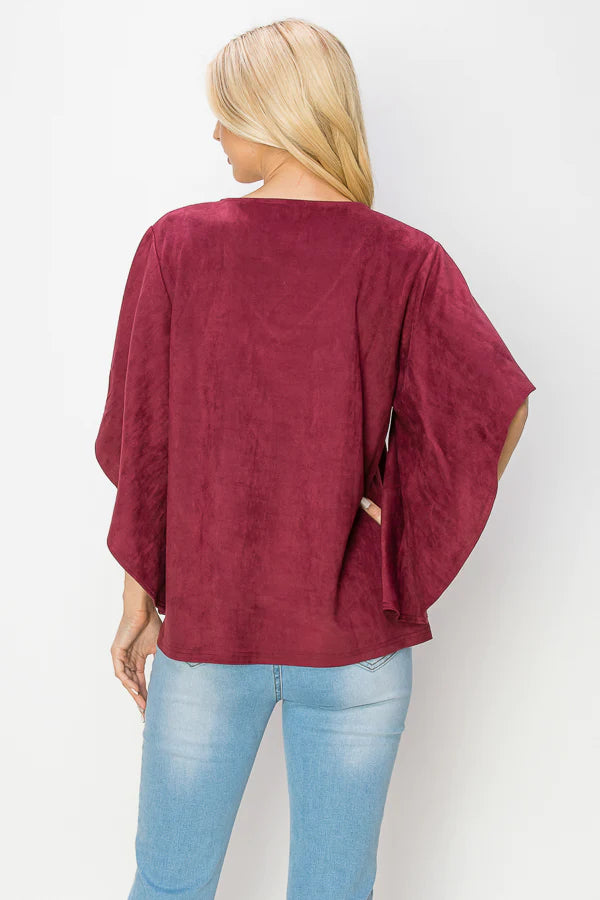 V-Neck Suede