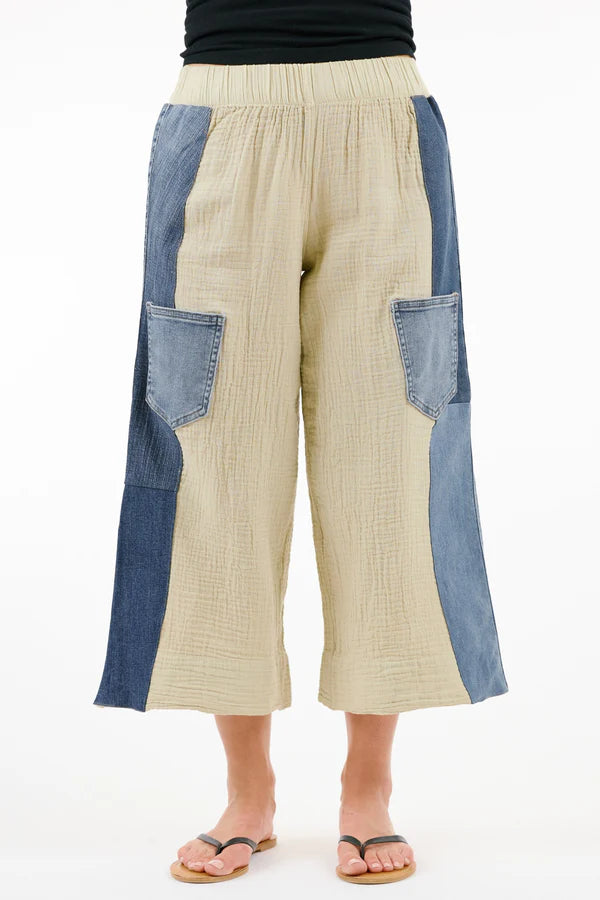 Gauze Denim Side/Pocket Pant