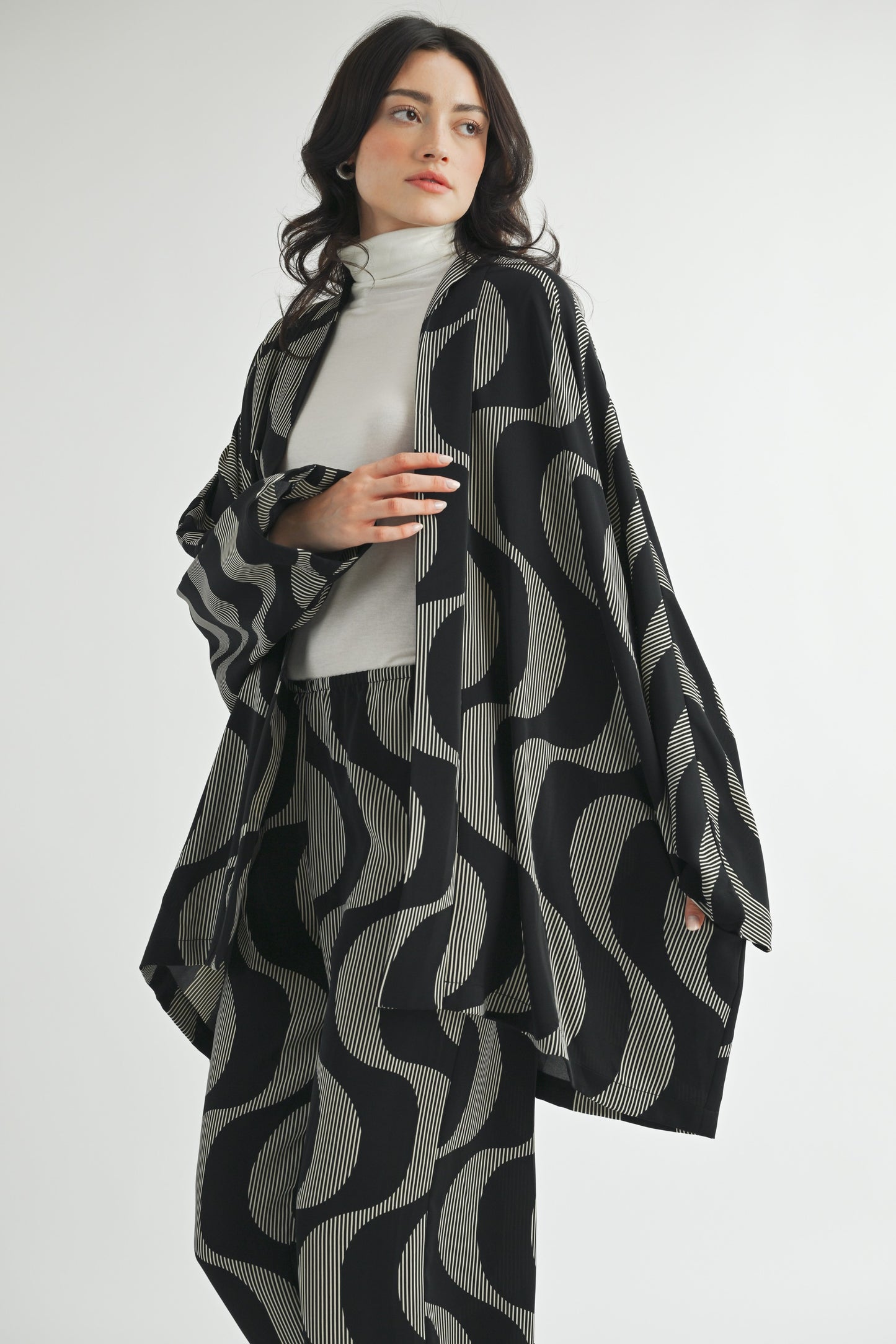 Geo Print Kimono