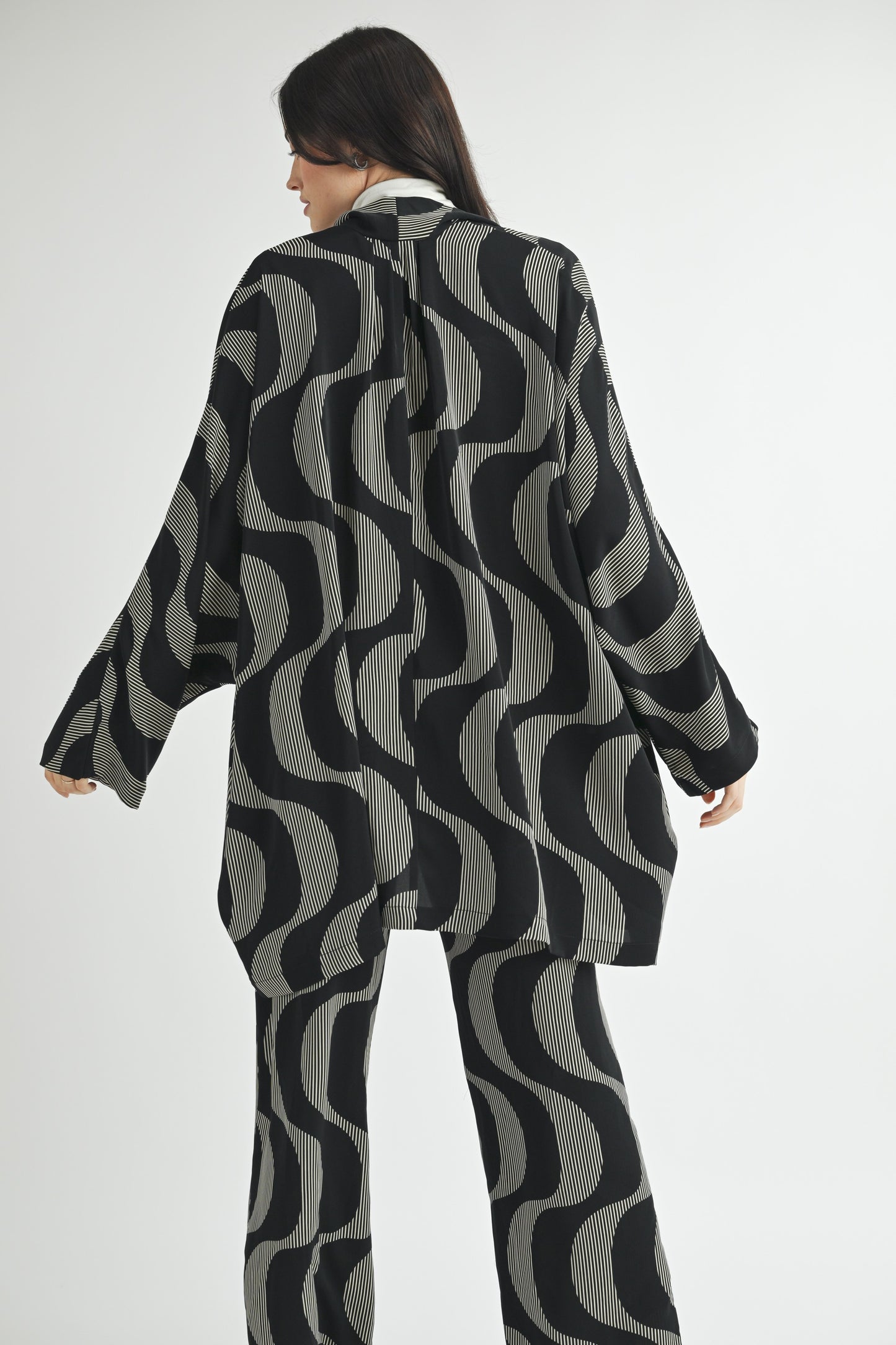 Geo Print Kimono