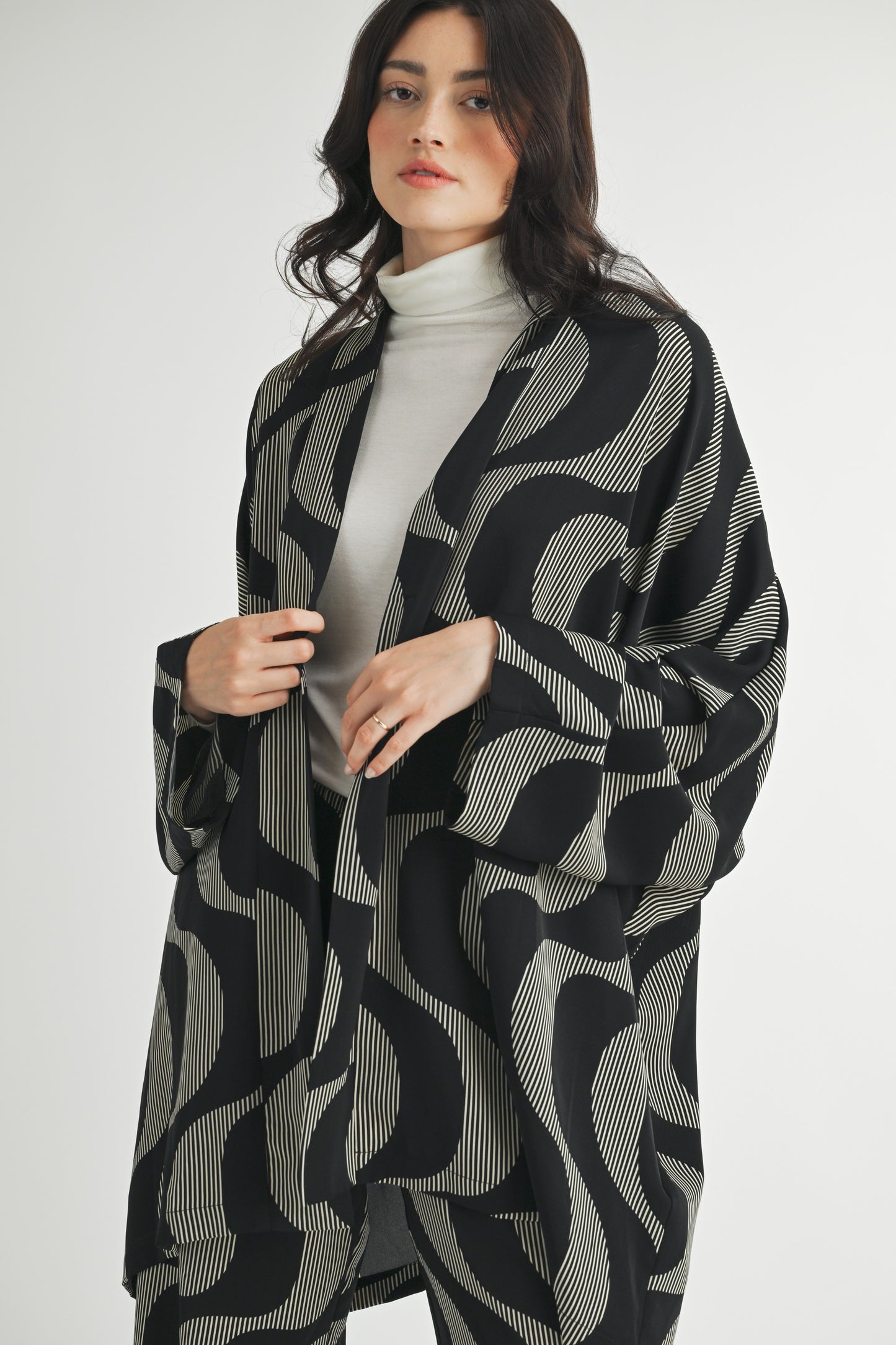 Geo Print Kimono