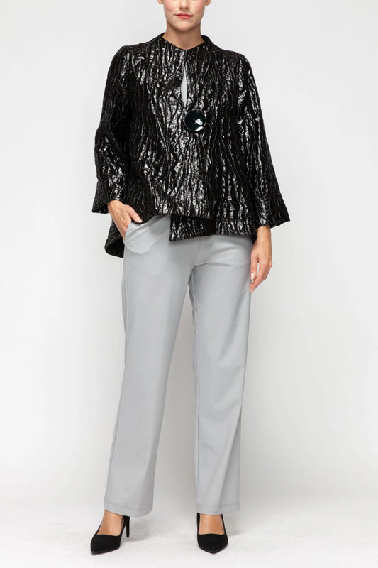 Shiny Big Button Jacket