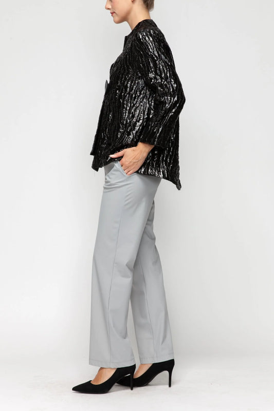Shiny Big Button Jacket