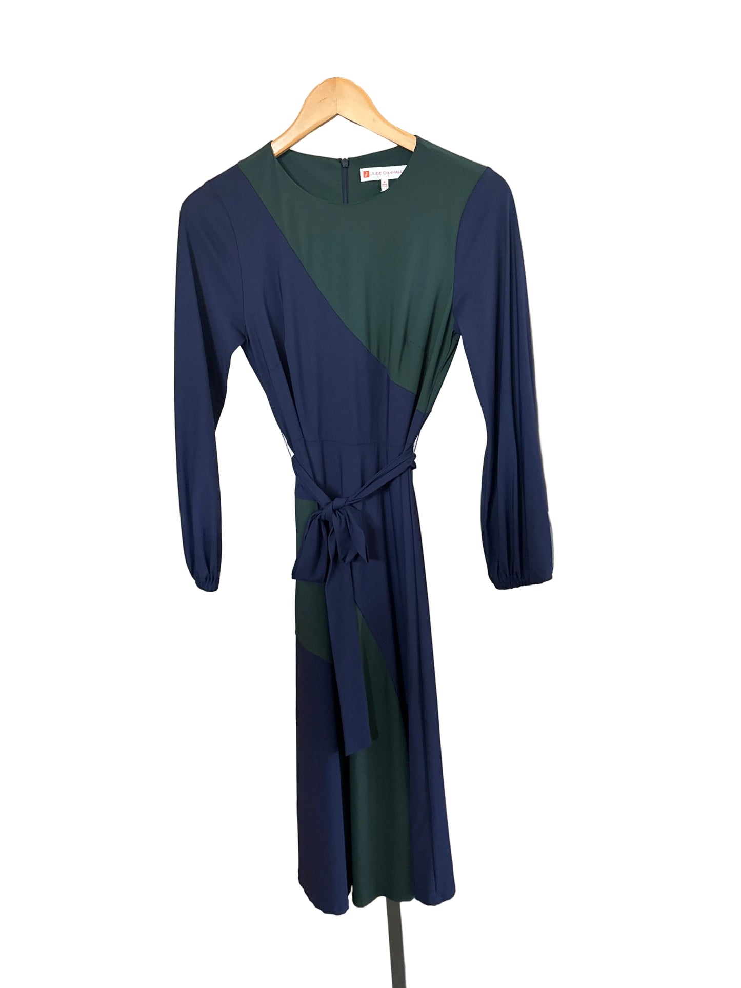 Navy/ Green Woven Maxi Dress