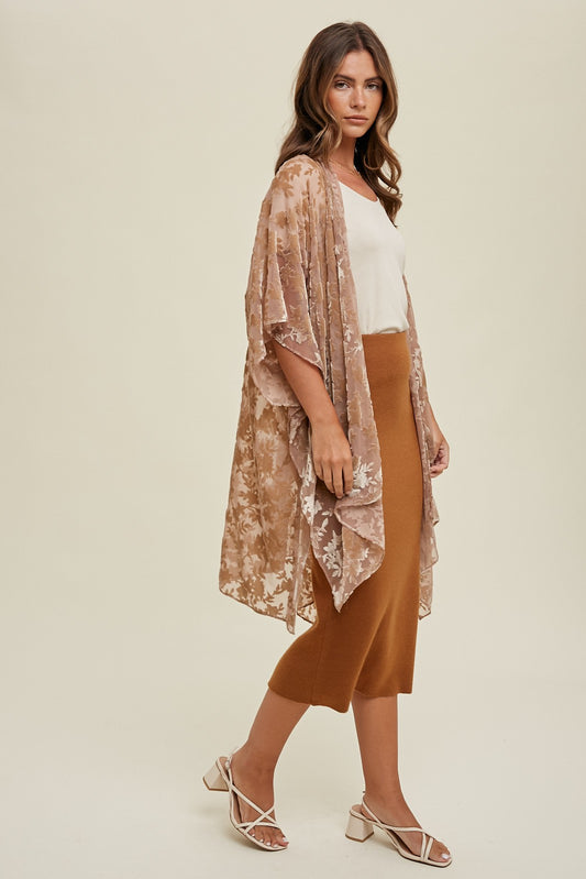 Velvet Floral Kimono