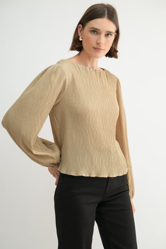 Texture Woven BoatNeck