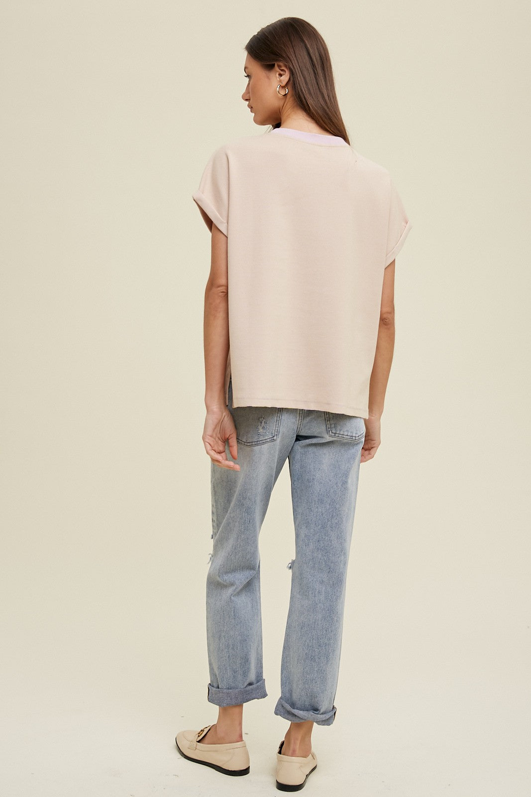 Stripe Dolman Knit Top