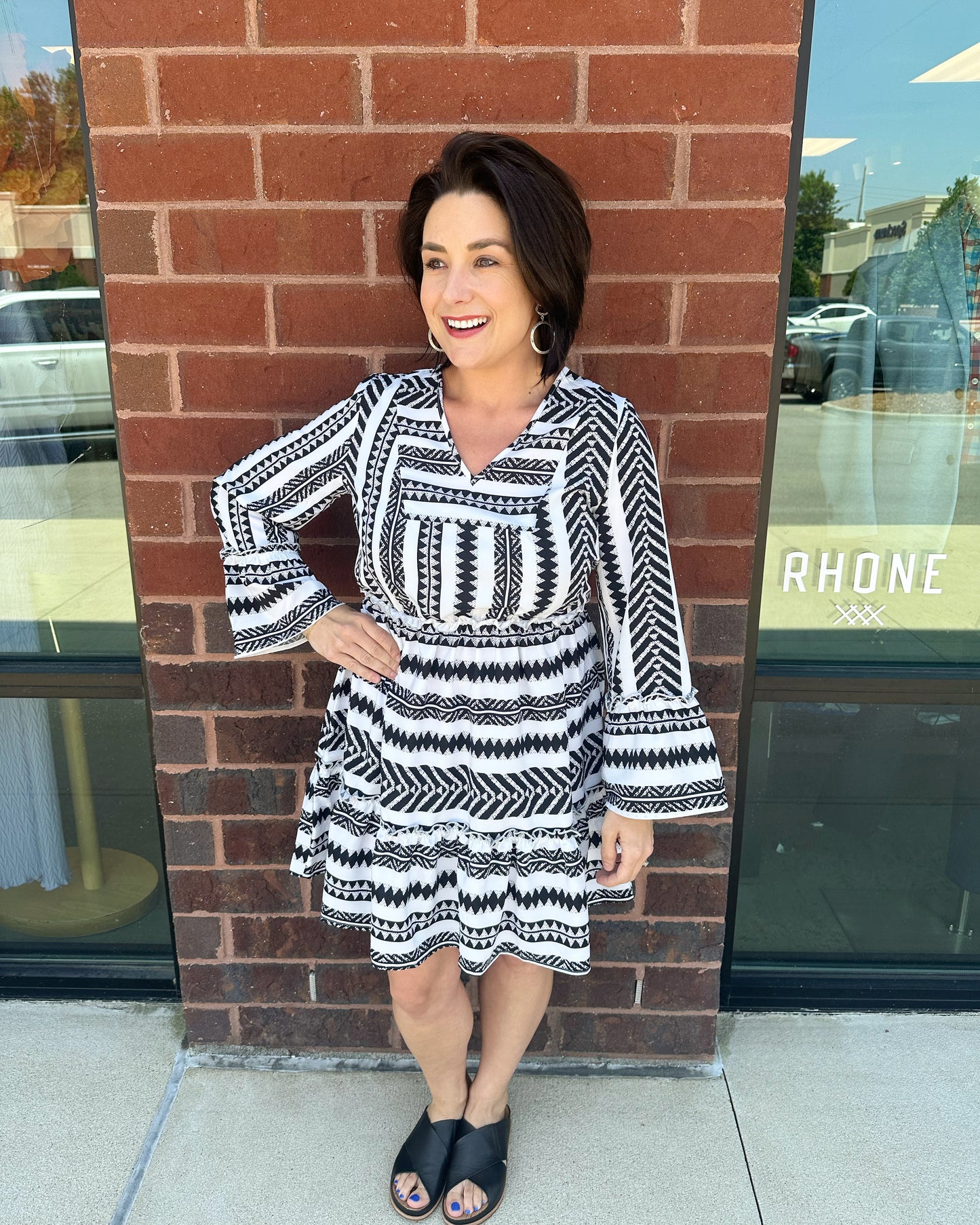 Elastic Waist Pattern Dress