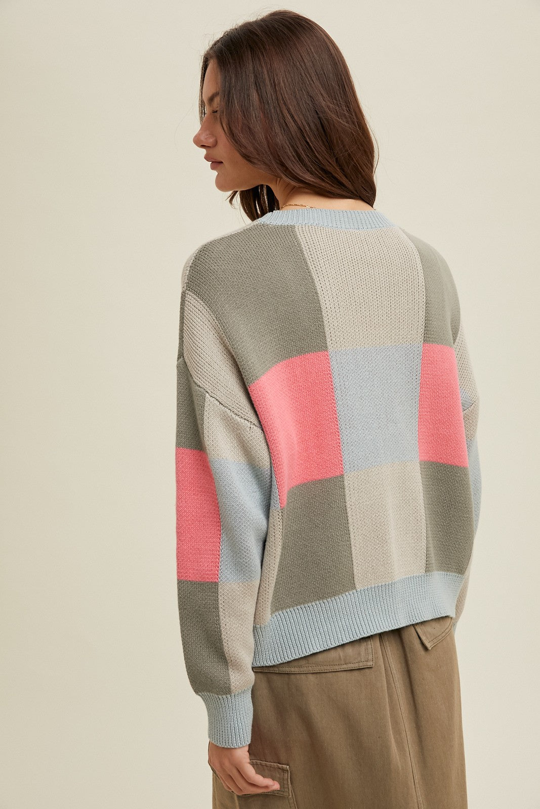 Colorful Check Sweater