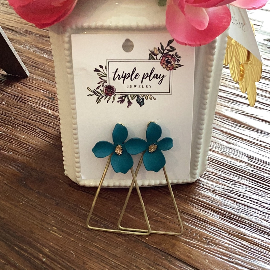 Two for one triangle earrings