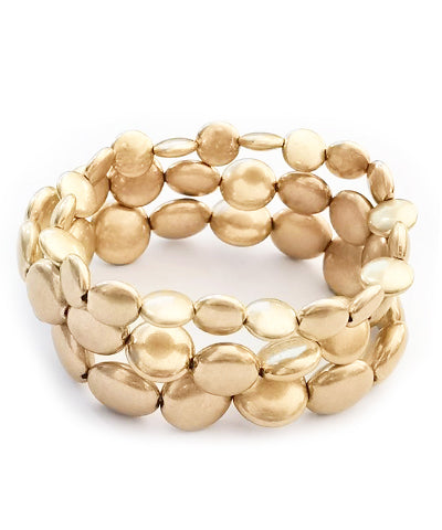 3 Row Disk Bracelet