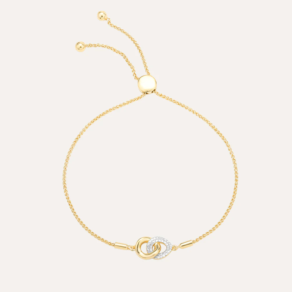 Entwined Discs Bolo Bracelet
