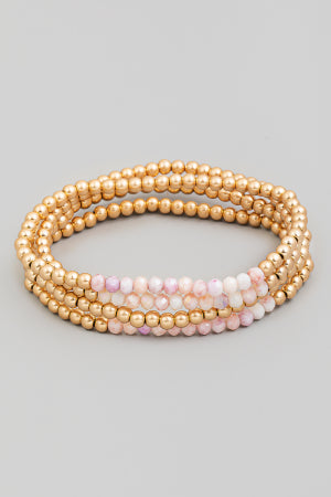 Glass & Metallic Bead Set