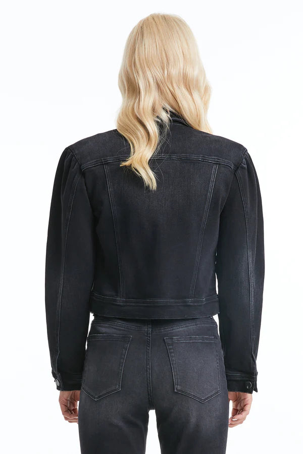 Puff Sleeve Denim Jacket