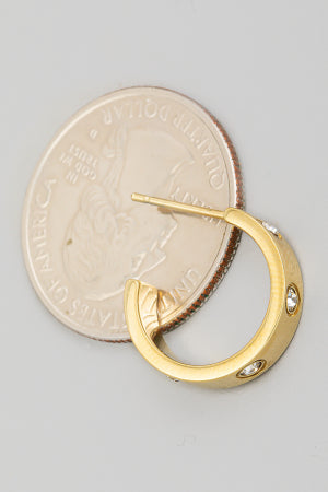 Studded Hoop Earring