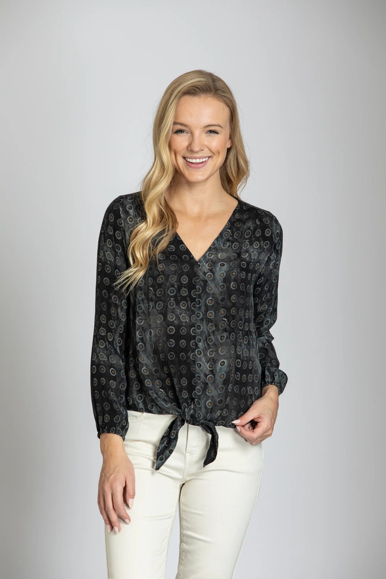 Vneck Tie Front