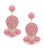 3 Seed Bead Ball Earring