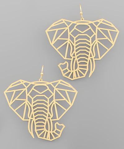 Filigree Elephant Earring
