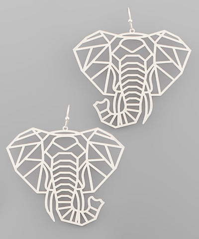 Filigree Elephant Earring