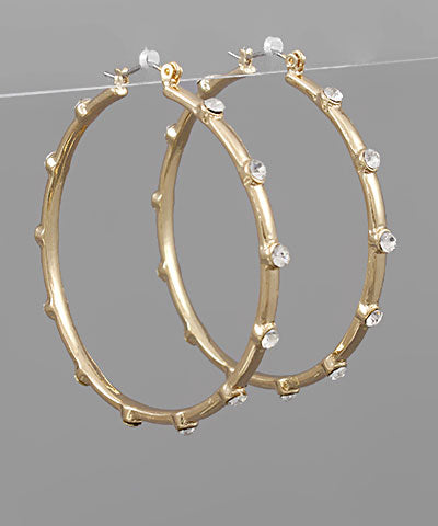 Beaded Skinny Hoops