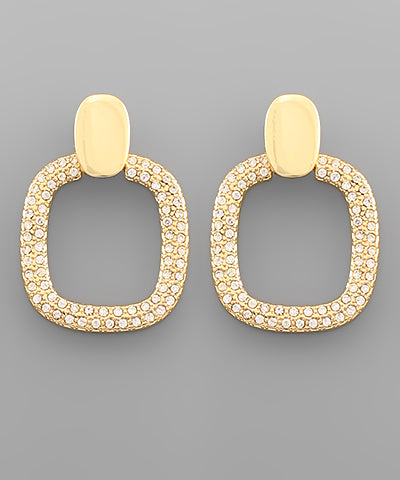Crystal Square Earrings
