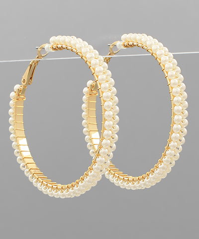 Double Lined Studded Hoops
