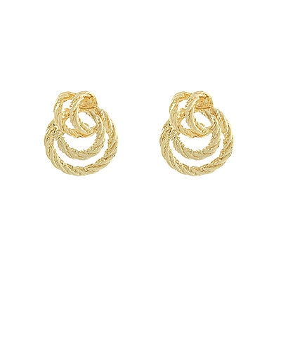 Rope Texture Door Knocker earring